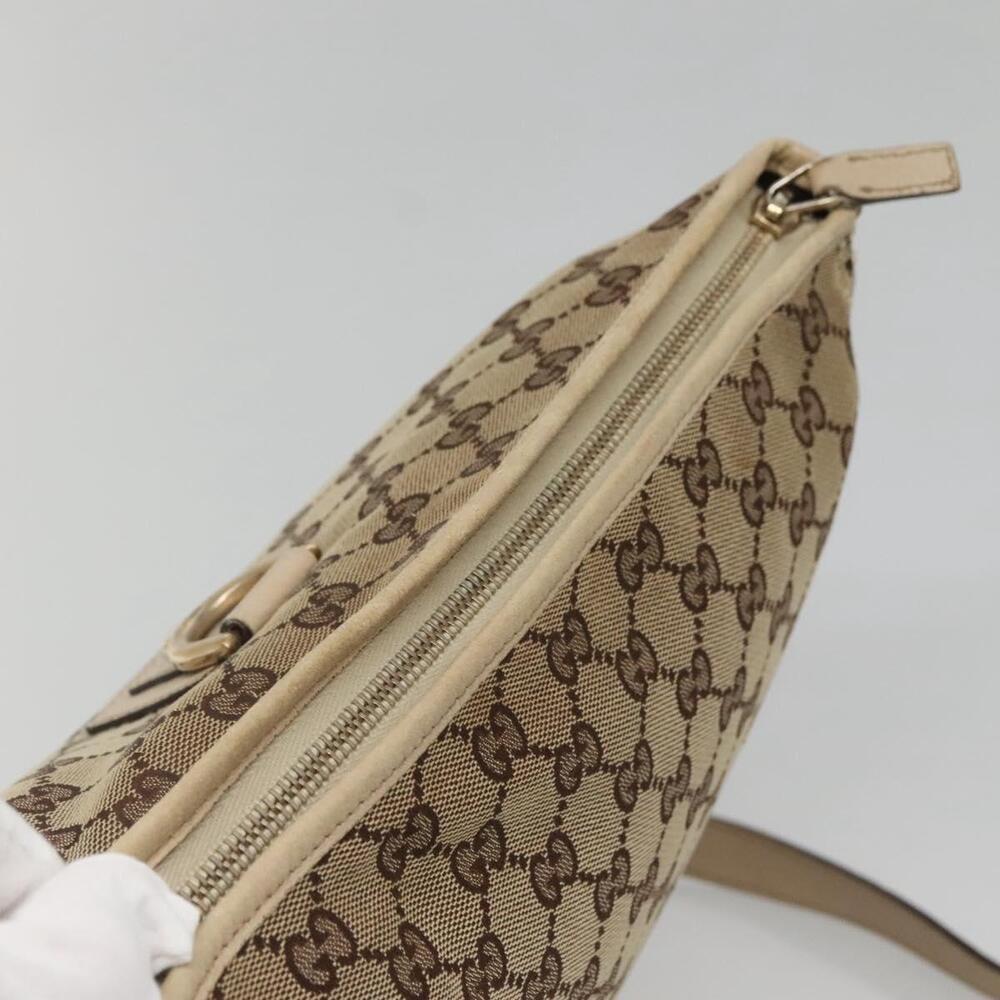 GUCCI GG Canvas Abbey Shoulder Bag Beige Gold - Picture 6 of 12